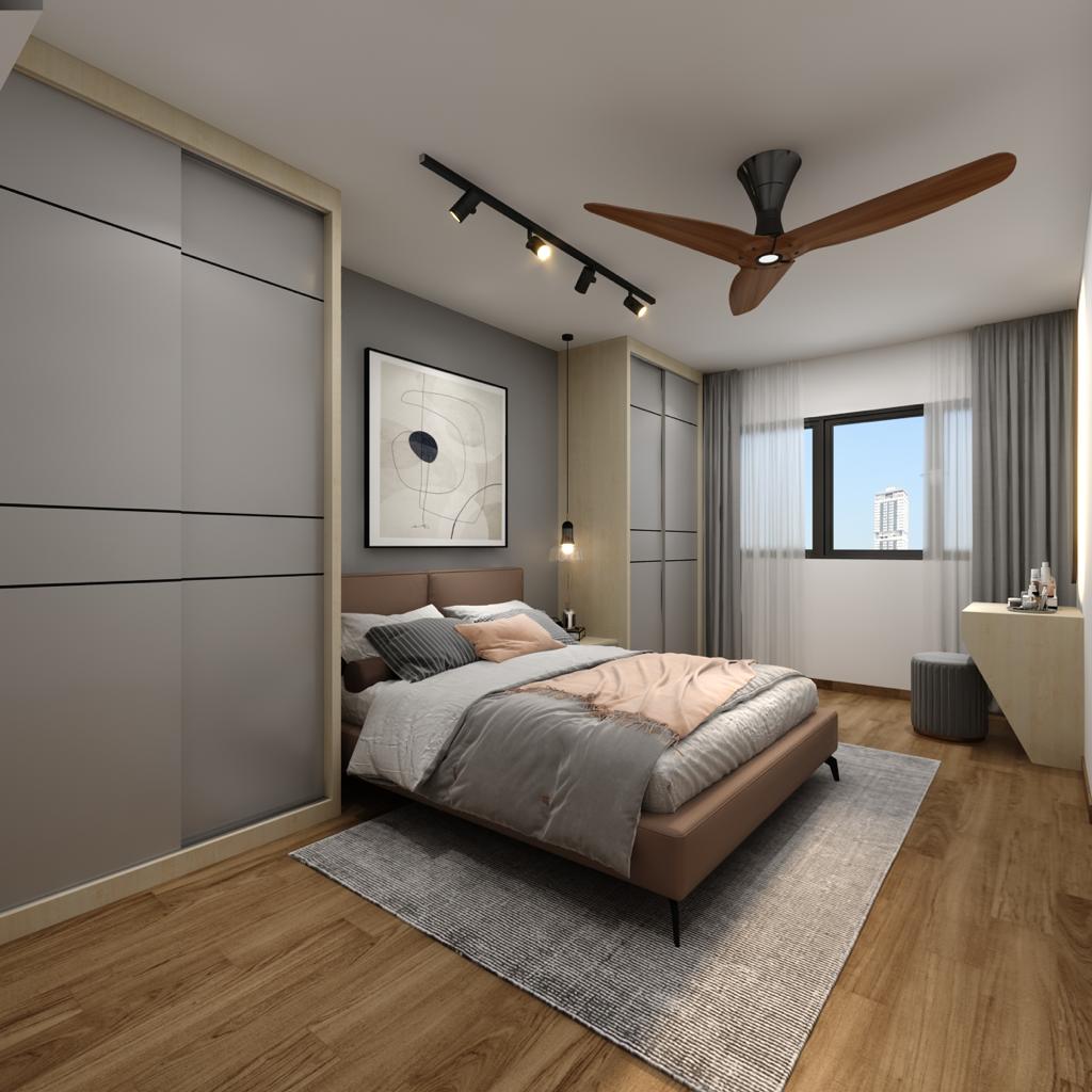 bedroom with ceiling fan